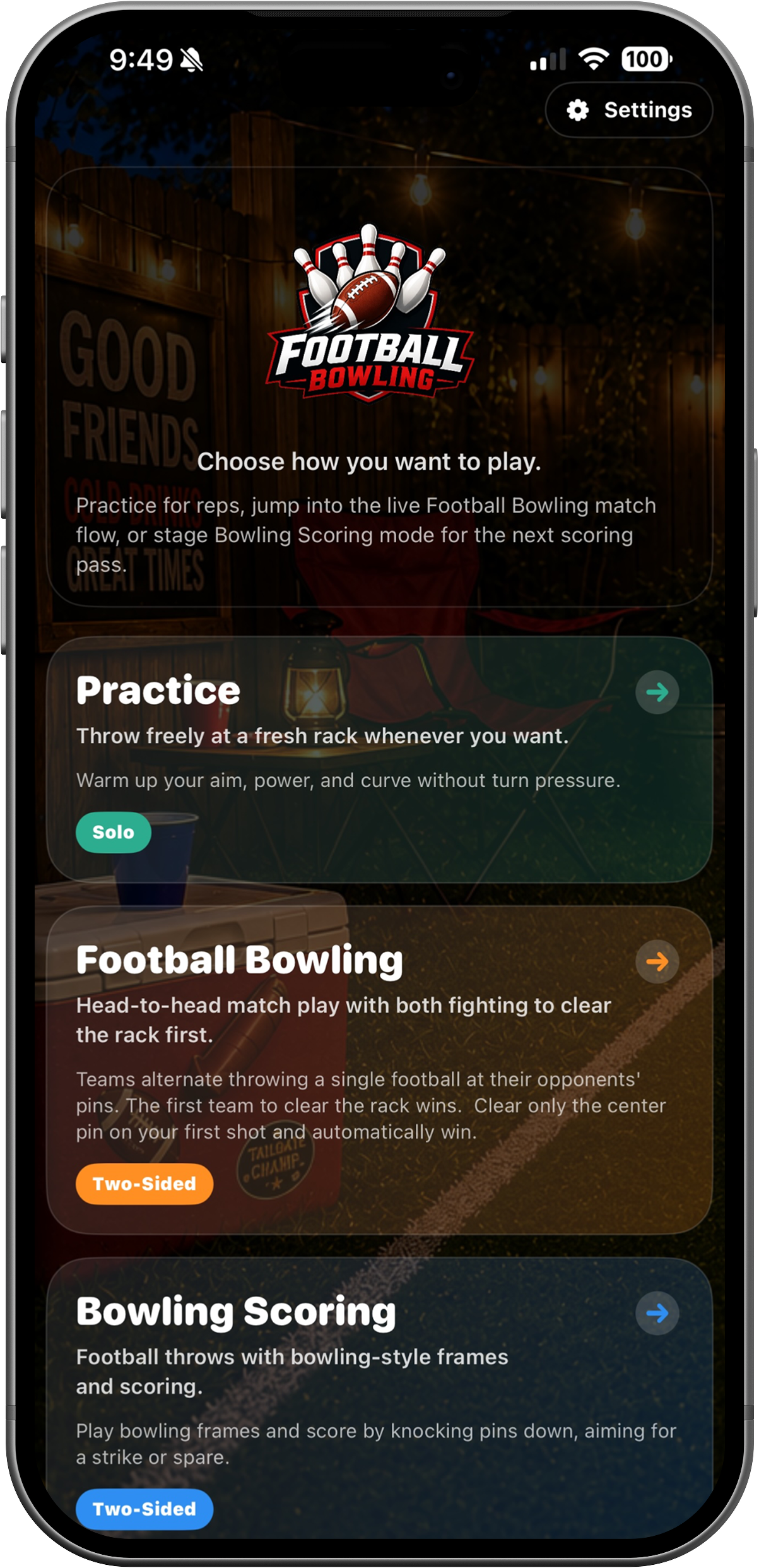 Football Bowling