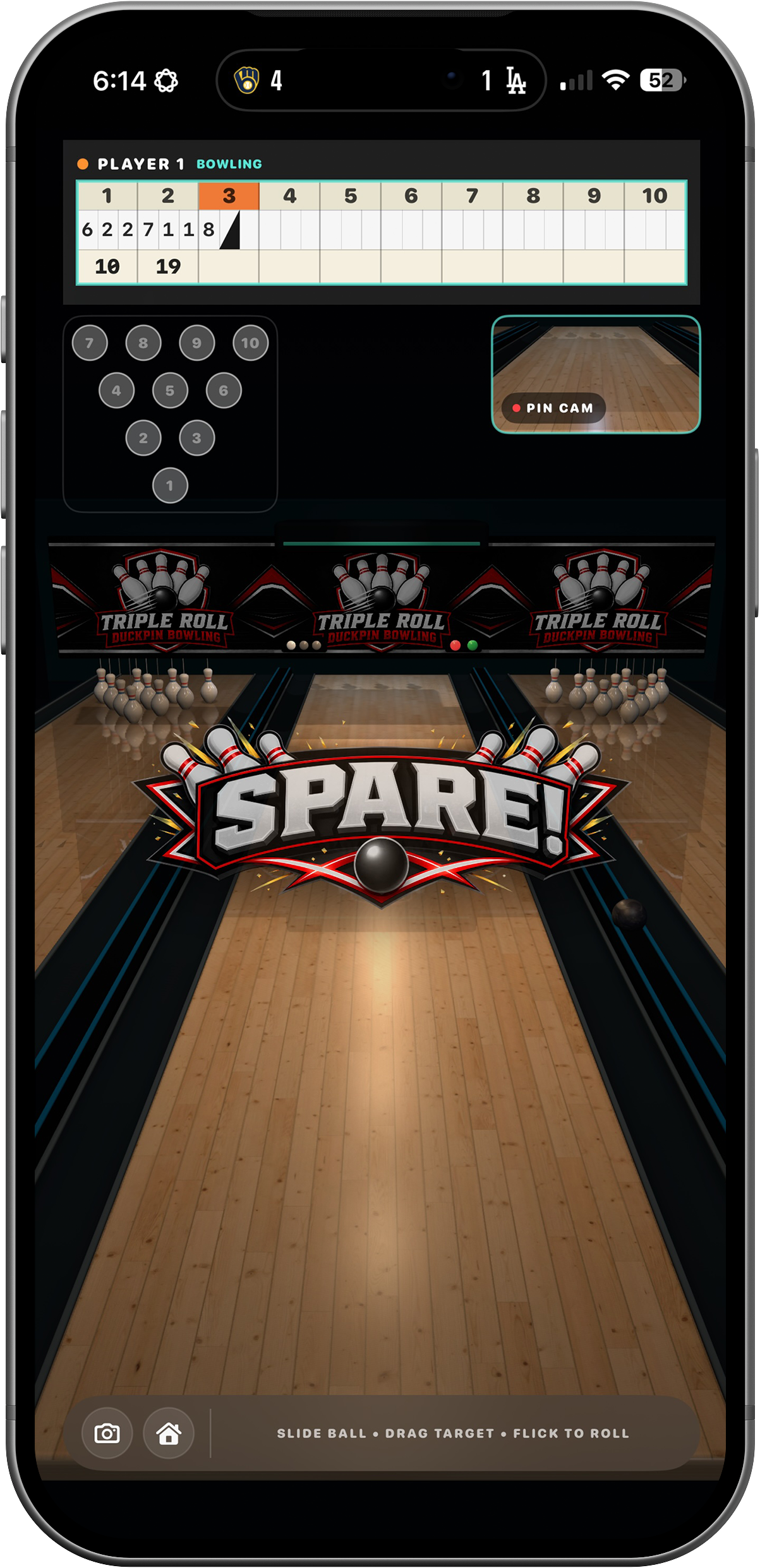 Triple Roll Duckpin Bowling
