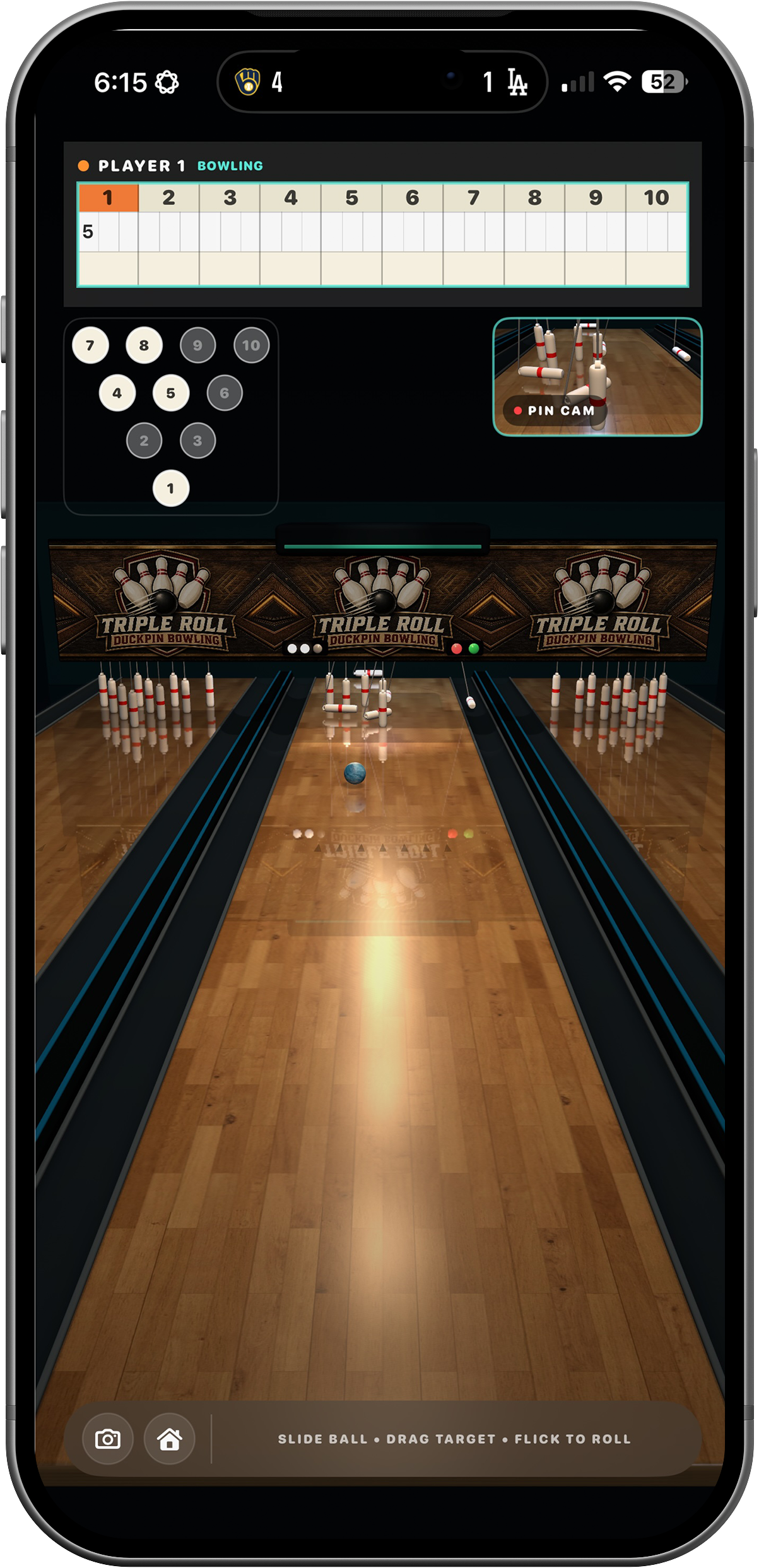 Triple Roll Duckpin Bowling